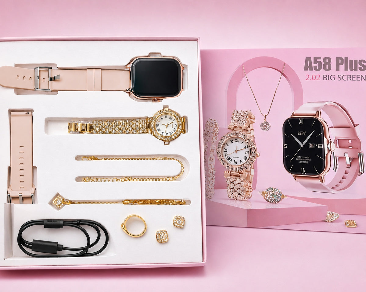 Montre A58 Plus — Coffret 8 en 1